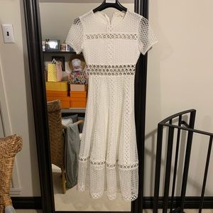 White Maje Midi Dress